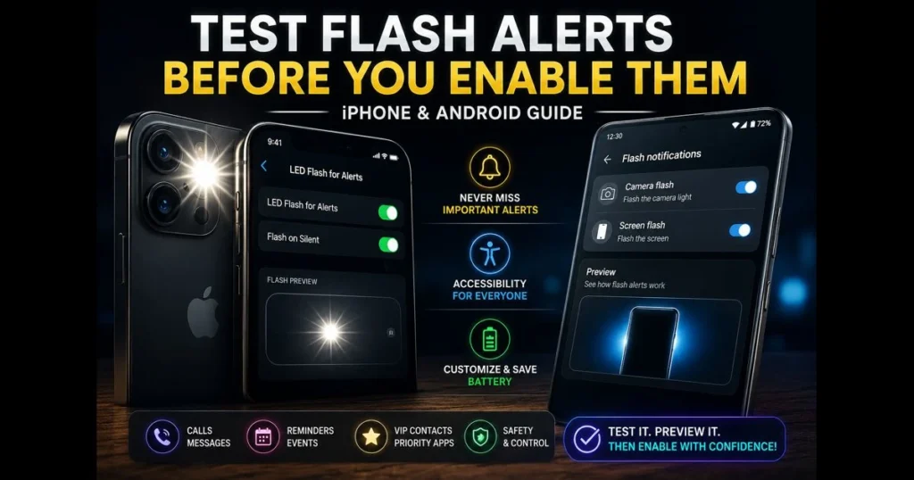 test flash notifications