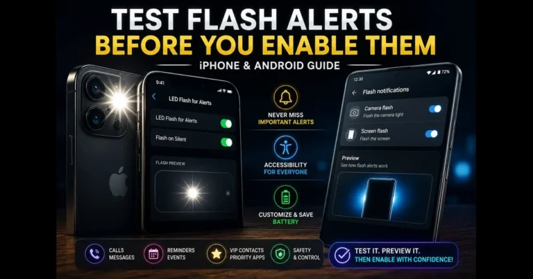 test flash notifications
