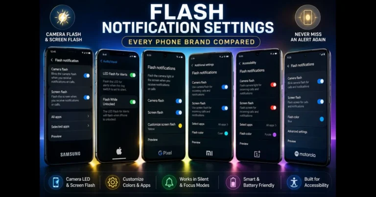 flash notification settings