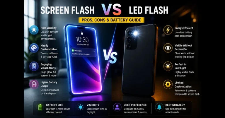 screen flash vs led flash