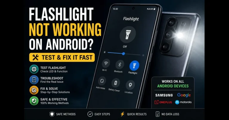 flashlight not working android